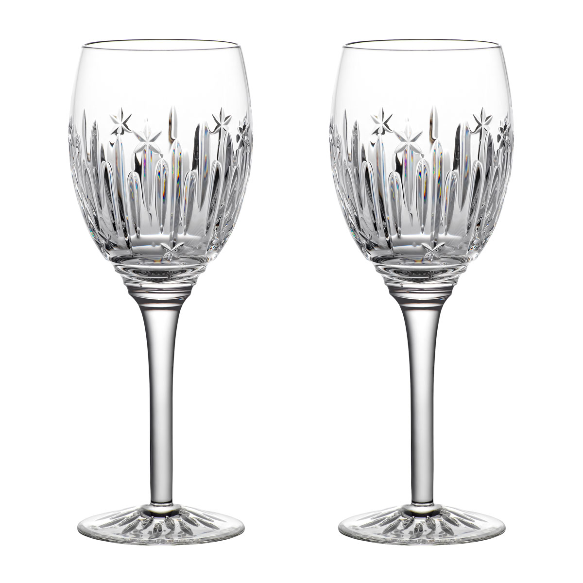 Waterford Crystal 2021 Winter Wonders Midnight Frost Clear Wine Pair